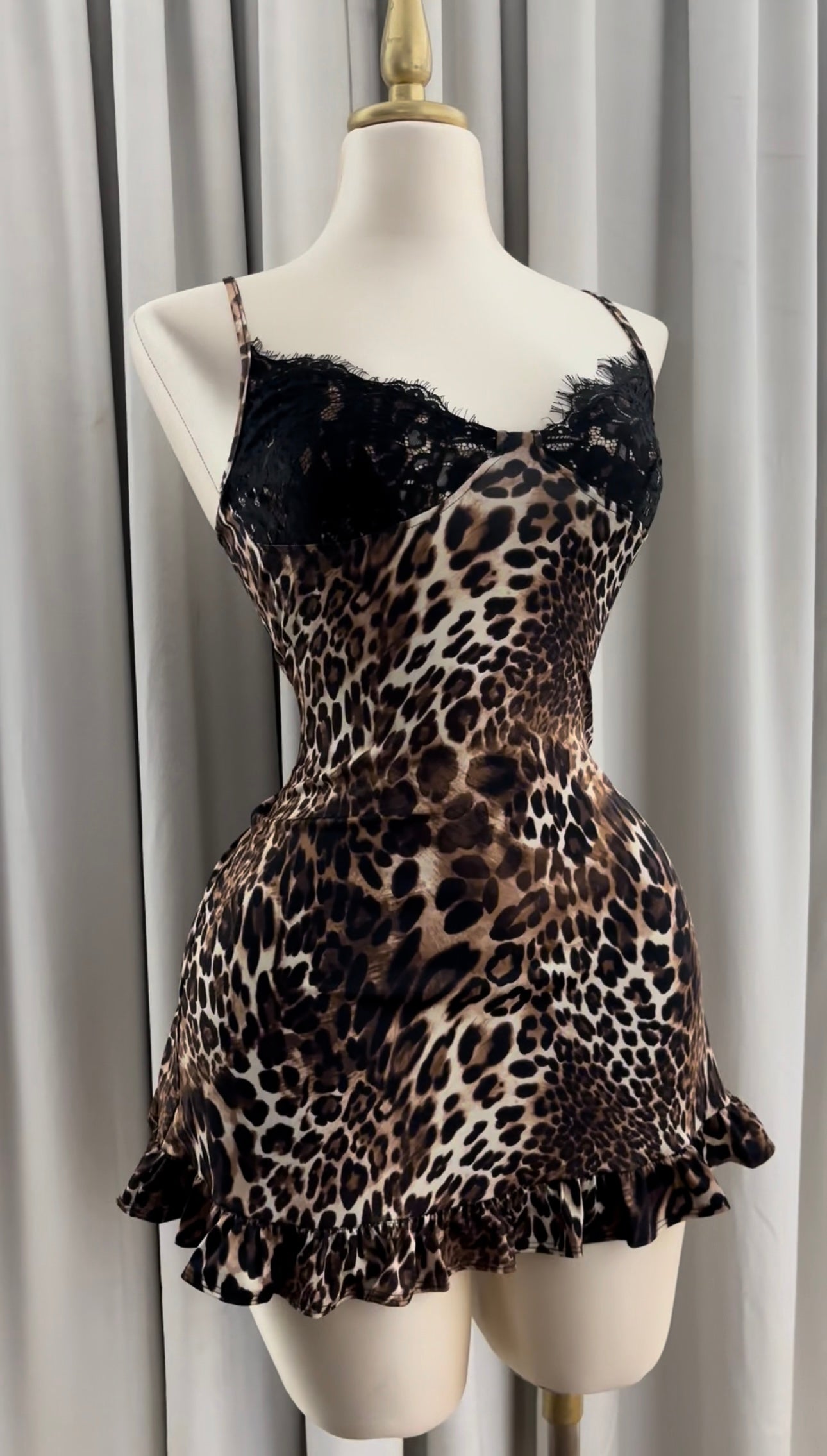 Laced in Leopard Dress