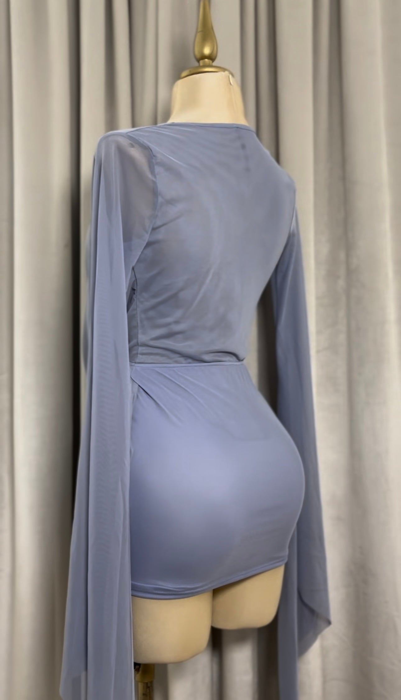 Lavender Luxe Drape Mini Dress