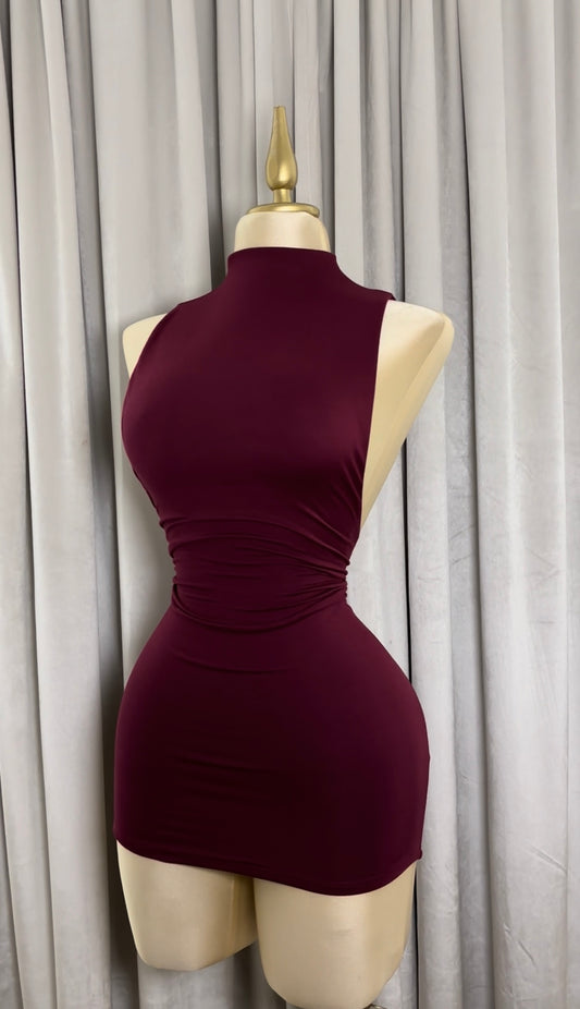 Bordeaux Bodycon Dress