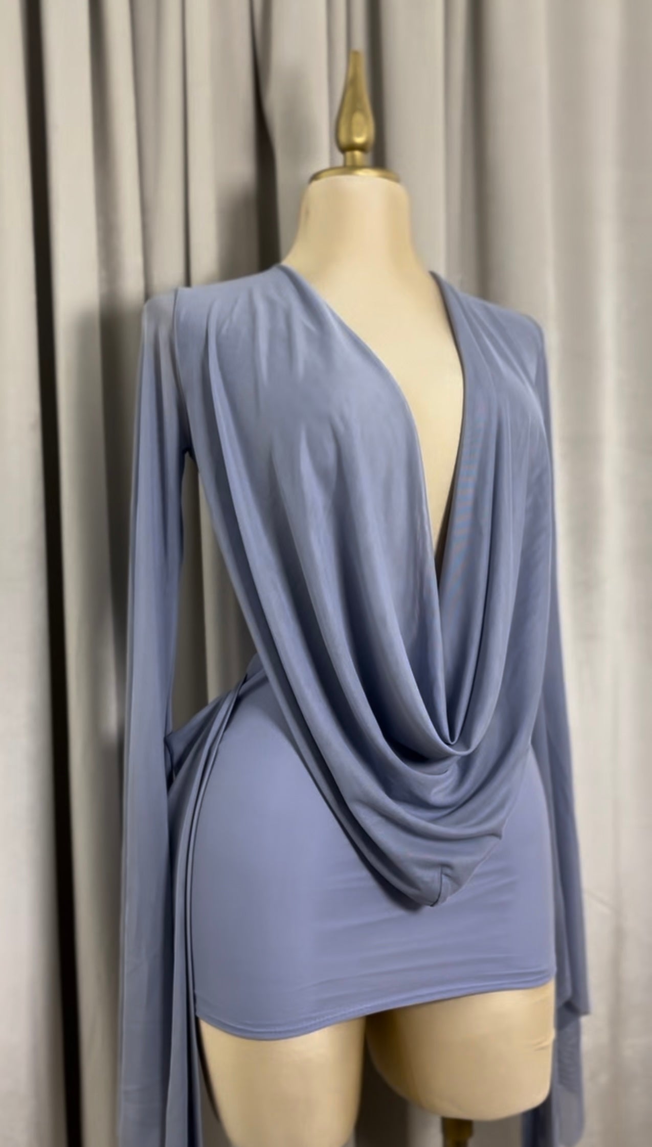Lavender Luxe Drape Mini Dress