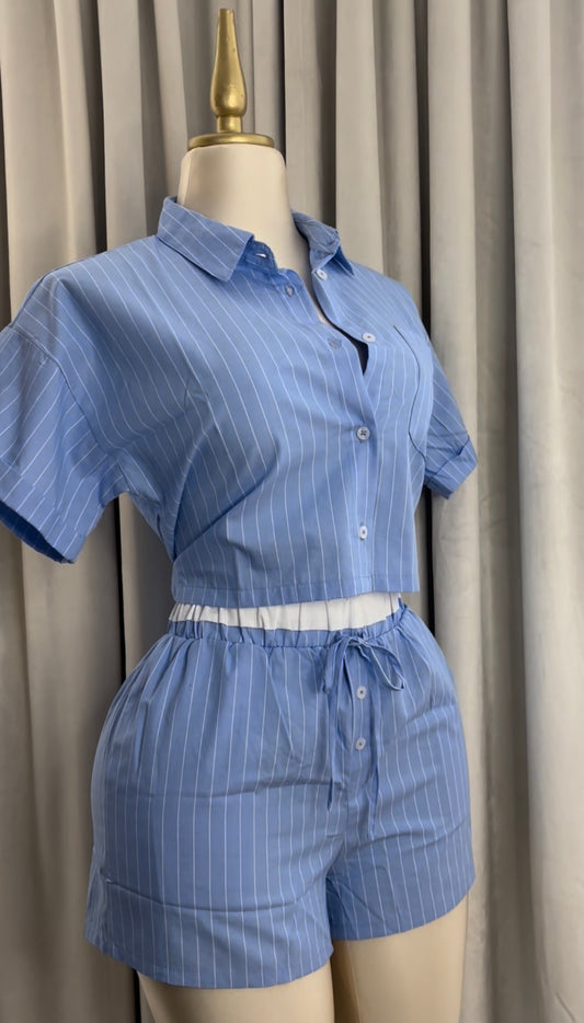 Blue Striped Set