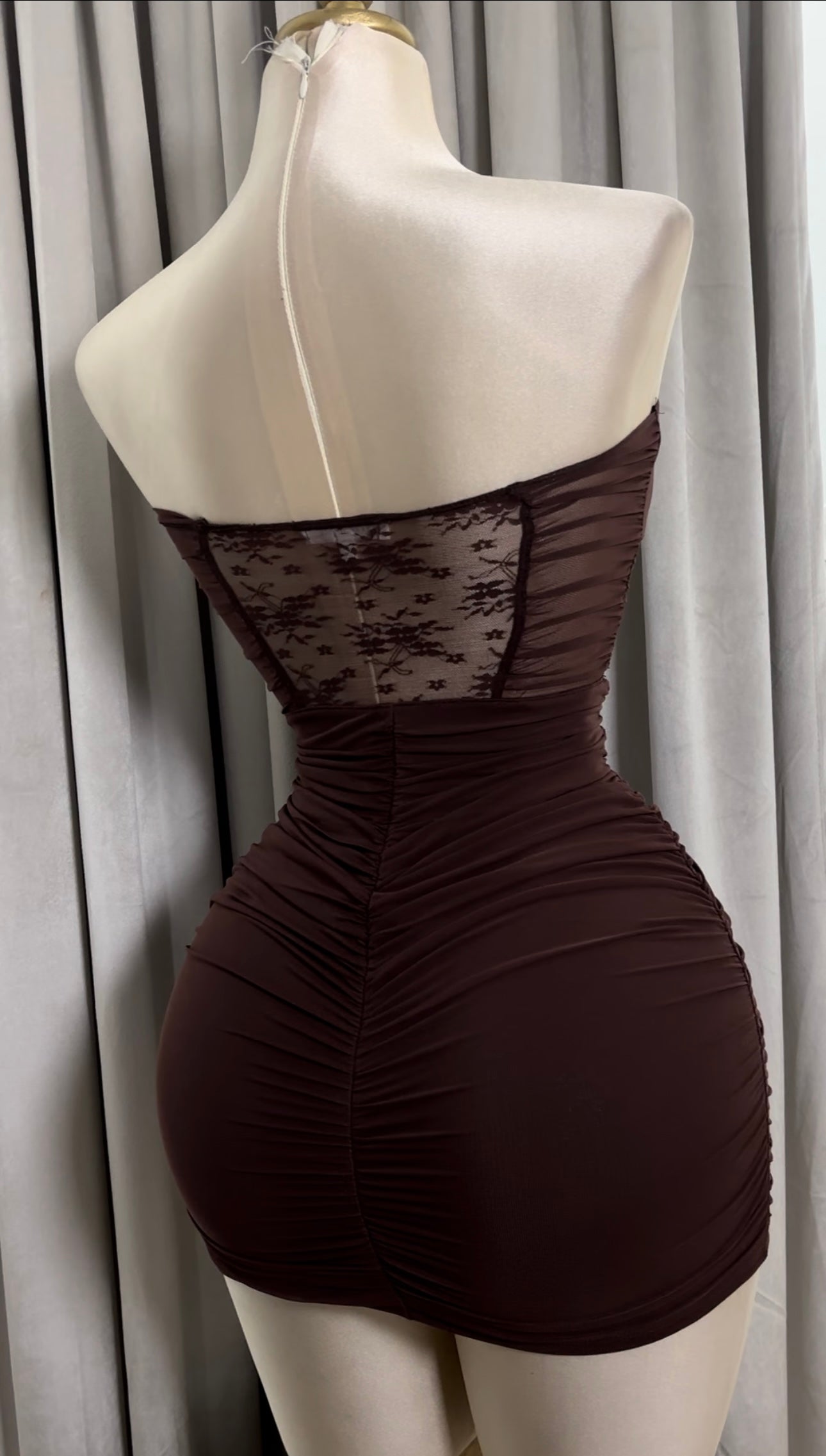 Midnight Mocha Lace Dress