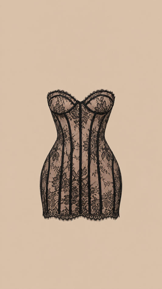 Valentina Mini Dress — Black        (PRE-ORDER ARRIVES 9/18)