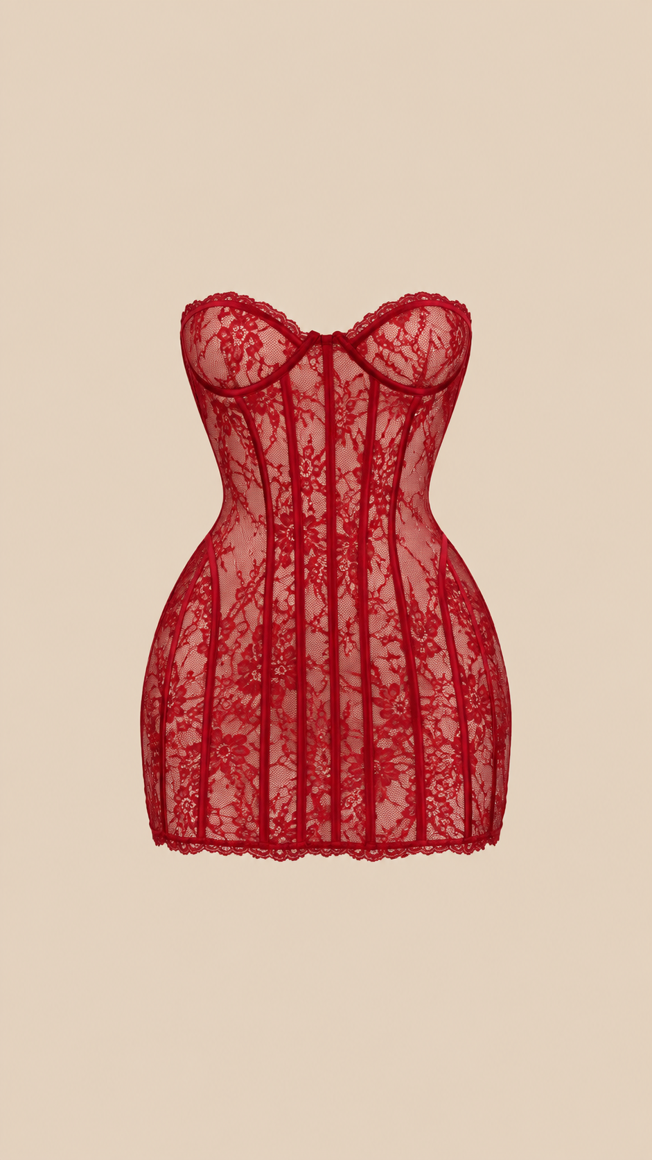 Valentina Mini Dress — Red                        (PRE-ORDER ARRIVES 9/18)
