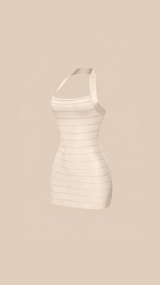 Ivory Muse Bandage Mini Dress